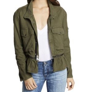William Rast Patsy Twill Peplum Utility Jacket